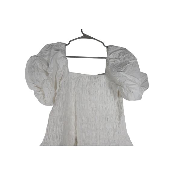 New Tuckernuck Hyacinth House White Smocked Puff Sleeve Catarina Dress M 1741-20 - Picture 13 of 14